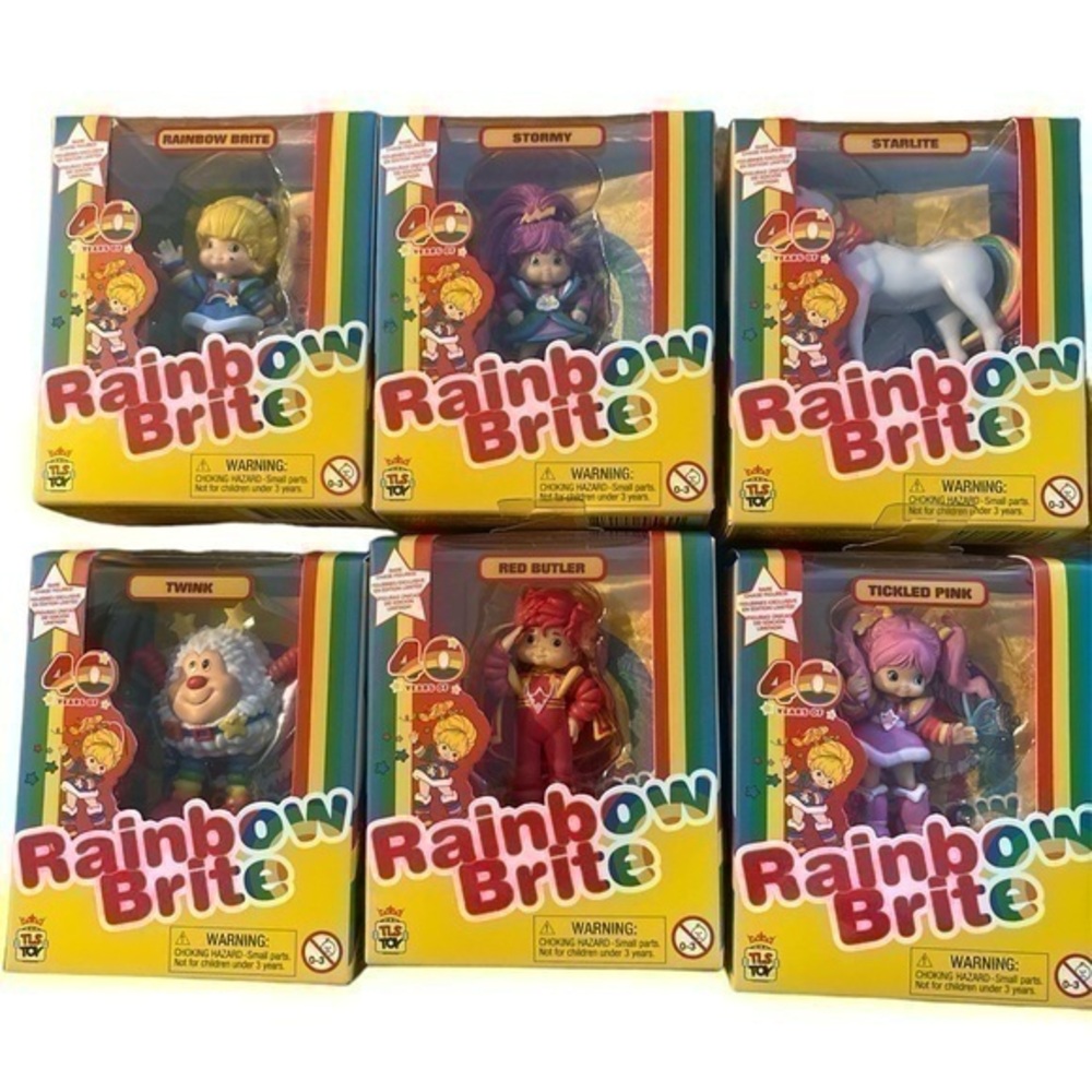 Rainbow Brite 40th Anniversary Mini Figures Set - 80s Theme Collectibles - NIB